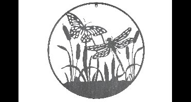 Decostar Countryfield Wandversiering ro Alayne L grijs