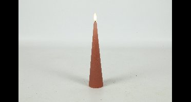 Kegelkaars rustiek LED Lyon S roze hoogte 25 x 5 cm