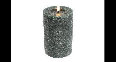 Stompkaars rustiek LED Lyon M donkergroen hoogte 15 x 10 cm