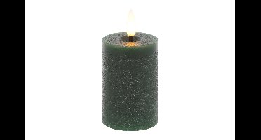 Stompkaars rustiek LED rond Lyon S donkergroen hoogte 10 x 5 cm