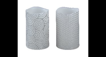 Led kaars 7,5x12,5cm 2ass