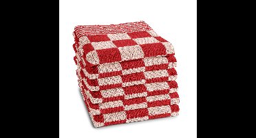 6x DDDDD keukendoek barbecue 50x55 cm red