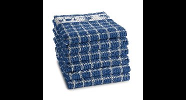 6x DDDDD keukendoek 60x55 cm dutchie blue