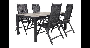 kings tuintafel 180 met 4 hartman Napoli verstelbare tuinstoelen