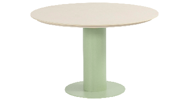 Hartman Girona tuintafel 120 cm rond kolom soft green