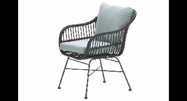 Margriet dining tuinstoel Carbon / mint grey