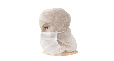 Astro Cap met Mondmasker PP Wit à 100 st