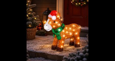 Lumineo Kerstverlichting figuur - paard - 17,5 x 44 x 38 cm