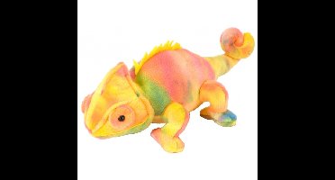Wild Republic Knuffel Kameleon - pluche - multicolor - 20 cm - reptiel