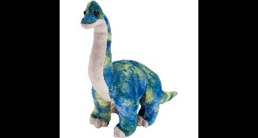 Wild Republic pluche Brachiosaurus - dinosaurus knuffel - blauw - 25cm