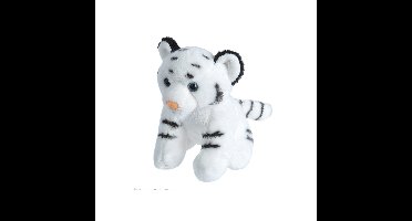 Wild Republic - Pluche knuffel Witte Tijger - van 13 cm - Tijgers