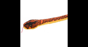 Wild Republic Pluche Regenboogboa Slang - 137 cm - Bruin/Geel