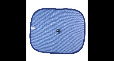 Auto zonnescherm voor zijramen - set van 2 stuks - blauw - kunststof - zuignappen