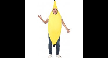 Bananen kostuum - geel - volwassenen - one size - Carnaval verkleedkleding - funny
