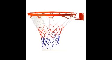 Basketbal ring met net - muurophanging - Dia 46 cm - buiten sporten - metaal/touw
