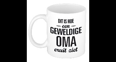 Bellatio Decorations Geweldige Oma - koffiemok wit 300 ml