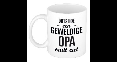 Bellatio Decorations Geweldige Opa - koffiemok wit 300 ml