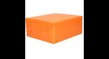 Bellatio decorations Inpakpapier - oranje - unikleur - 200x70 cm - cadeaupapier