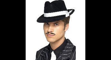 Gangster/Maffia Al Capone hoed - zwart - volwassenen - Carnaval verkleed gleufhoed