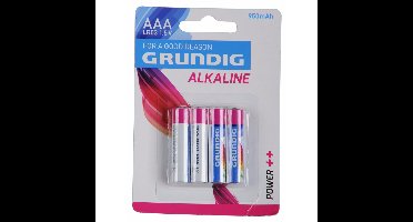 Grundig alkaline batterijen AAA - 4x stuks - LR03 batterijen