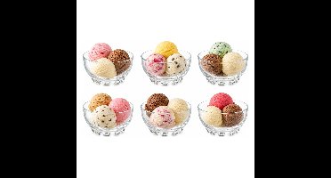 IJcoupes/ijs/dessert serveer schaaltjes - set 6x stuks - kristal glas - 275 ml