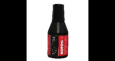 Kores Inkt - flesje navulling voor stempelkussens - zwart - 27 cm