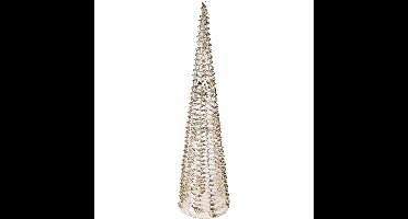 LED kegel kerstboom lamp - goud - 80 leds warm wit - H80 - ijzer - timer