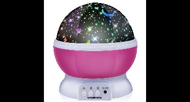 Nachtlamp sterren projector - 3 standen - 360 graden - galaxy projector sterrenhemel - roze