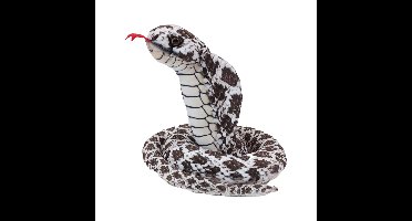 Pia Soft Toys Knuffeldier Cobra slang - zacht pluche - donkerbruin - kwaliteit knuffels - 120 cm