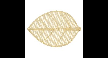 Secret de Gourmet Placemat Leaf - beige - ovaal - 50 x 33 cm - Decoratief