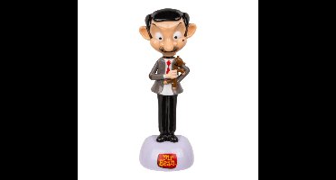 Solar bewegend figuur - Mr. Bean met knuffelbeer - multi - kunststof - 8 cm