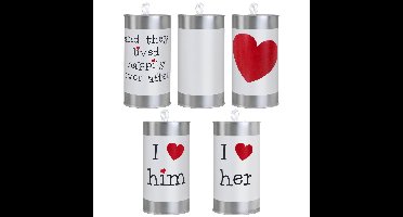 Trouwauto blikjes Klassiek - Bruiloft - zilver - set 5x stuks - 14 x 7 cm - just married