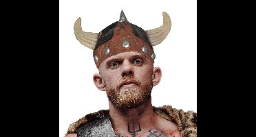 Viking verkleed helm bruin/beige voor volwassenen