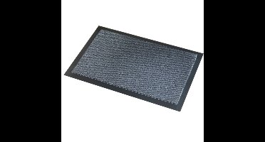 Wicotex Deurmat Faro - schoonloopmat - zwart/grijs - 40 x 60 cm