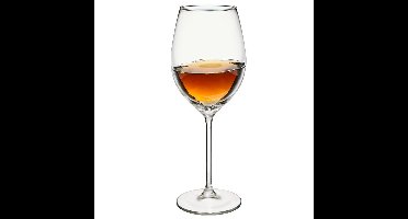 Wijnglazen set Lina - doosje 6x stuks - chique transparant glas - 41 CL