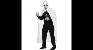 Witte omslag cape van 119 cm