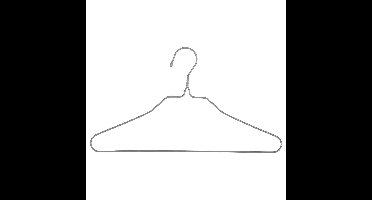 5Five Kledinghangers - 10x - metaal - grijs - 39 x 22 cm - kleerhangers