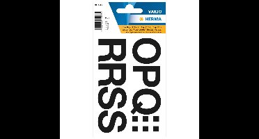 Alfabet plak letters - O-Z Stickers - 2x vellen - zwart - 33 mm