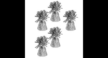 Ballon gewichtjes - 10x - zilver/glitter - 170 gram - gewichtjes voor helium ballontrosjes