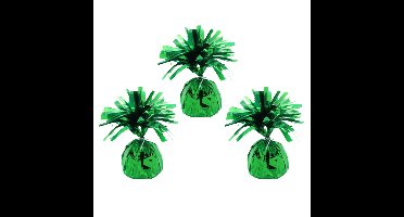 Ballon gewichtjes - 3x - groen - 170 gram - gewichtjes voor helium ballontrosjes