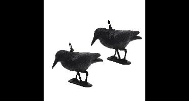 Bellatio design Duivenverjager Kraai - 2x - 35,5 cm - vogelverschrikker