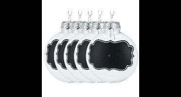 Beschrijfbare kerstballen - krijtvlak - 20x stuks - 10 cm - kunststof