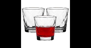 Bormioli Rocco Drinkglazen Kaleido - 3x stuks - glas - 240 ml - transparant - waterglazen