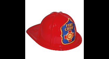 Brandweerhelm - rood - kinderen - verkleedaccessoire