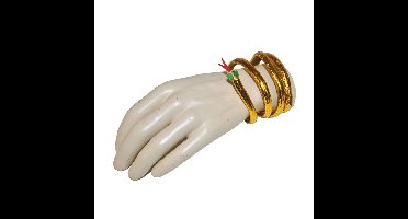 Carnaval verkleed sieraden - Slangen armband - goud - egyptisch/arabisch thema