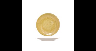 Cosy & Trendy ontbijt/dessert bordje Turbolino - geel - D22 cm - keramiek
