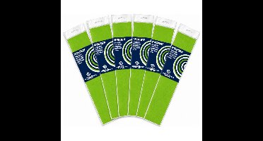 Crepe papier platte vellen - 6x - limegroen - 250 x 50 cm - Knutselen met papier - Knutselspullen