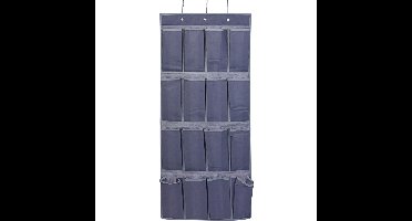 Deur/kast organizer - hangend - 16 vakken - antraciet grijs - 45 x 110 cm