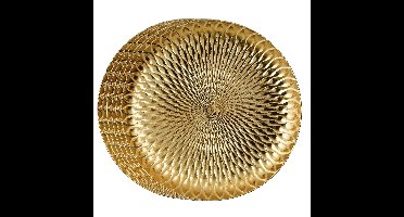 Diner/kerstdiner onderborden - 4x st - goud - D33 x H3,5 cm - gerecycled plastic - rond