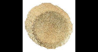 Diner/kerstdiner onderborden - 4x st - goud relief - kunststof - D33 cm - rond